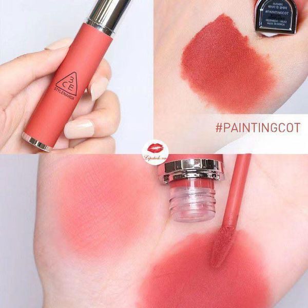 Son kem lì 3CE Hazy Lip Clay - Paintingcot Đỏ Hồng Đất