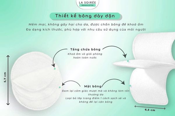 Bông Tẩy Trang La Soirée 255 Miếng/  500 miếng vuông