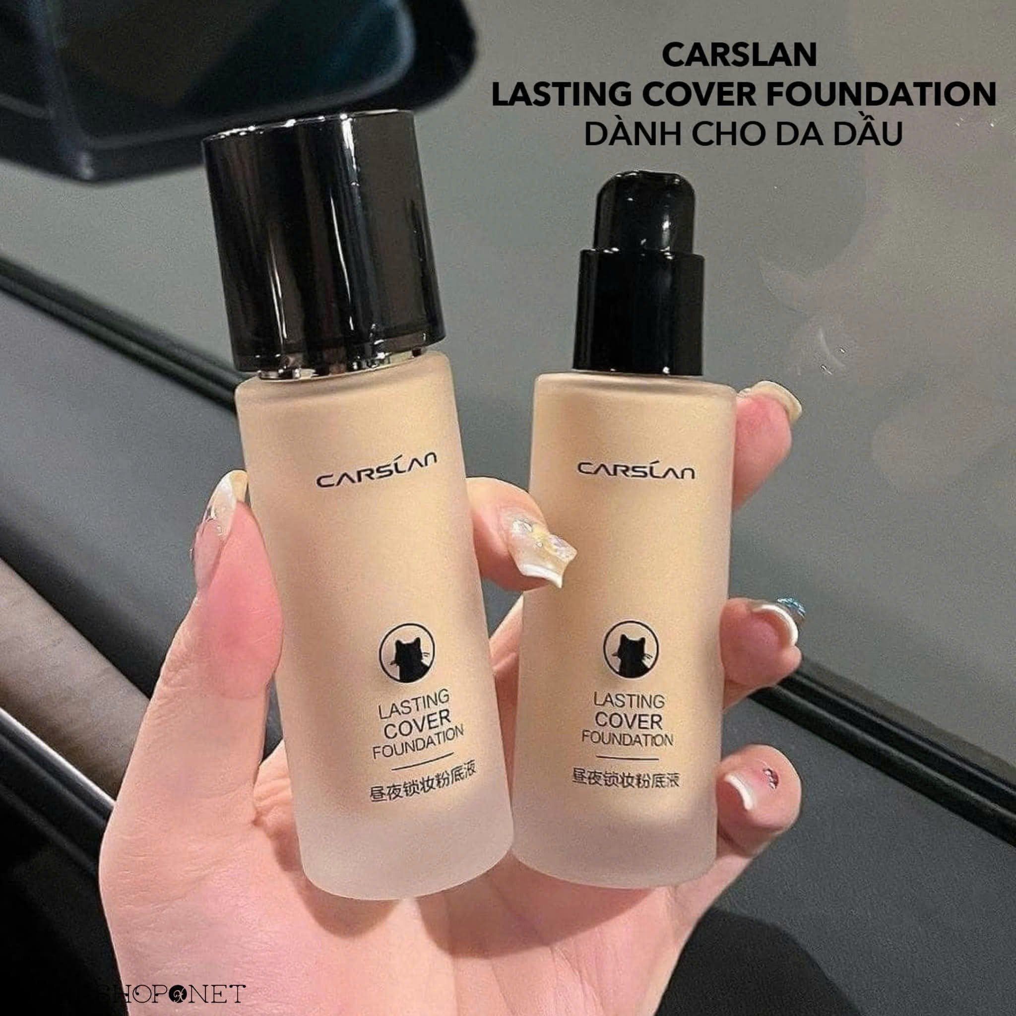Kem Nền Carslan Lasting Cover Foundation 30g - MÔI SON MÁ HỒNG