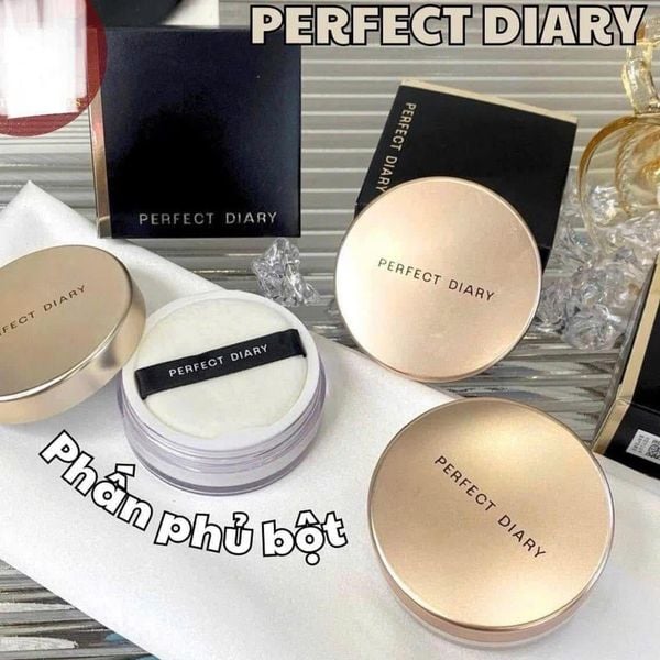 (CÔNG TY) Phấn Phủ Perfect Diary Kiềm Dầu, Ngăn Thấm Nước  7g Weightless Soft Velvet Blurring Loose Powder