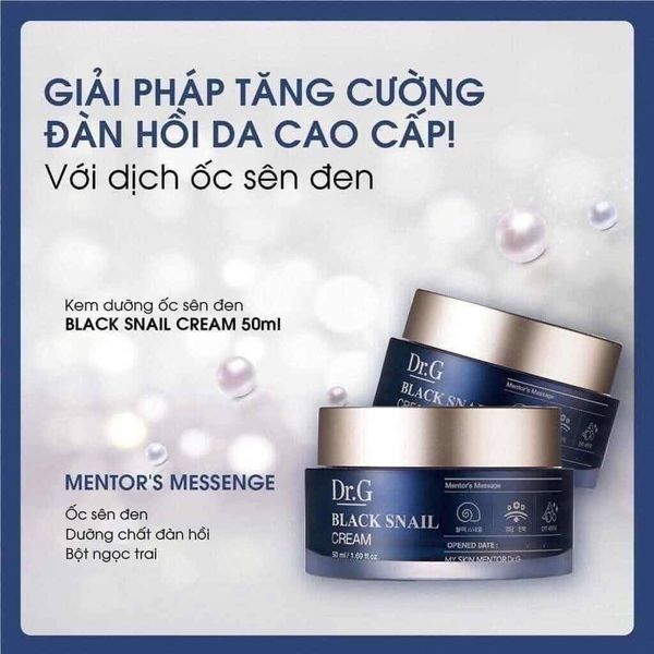 Kem Dưỡng Ốc Sên, Chống Lão Hóa DR.G Black Snail Cream 15ml/ 50ml