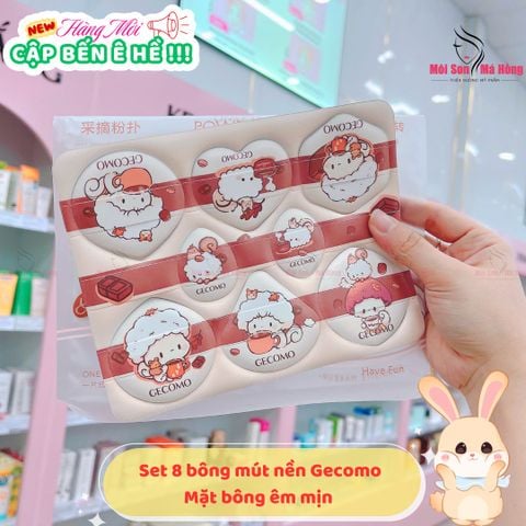 GECOMO Set 8 Miếng Mút Trang Điểm