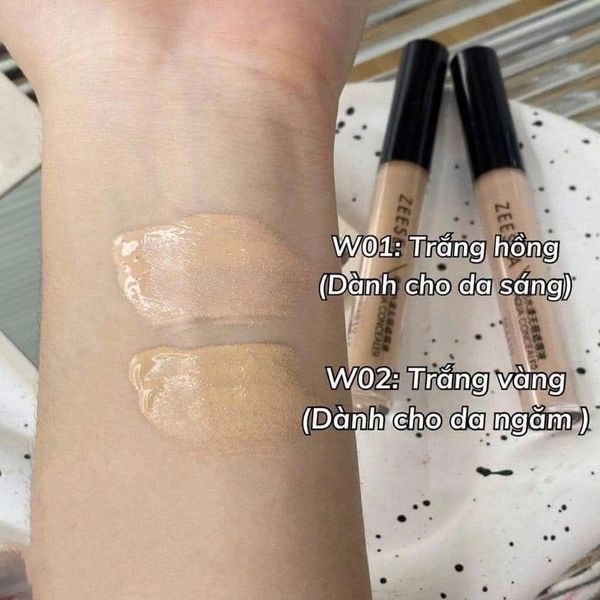 Kem Che Khuyết Điểm Che Phủ Toàn Diện, Mịn Lì, Lâu Trôi Zeesea Aqua Concealer 3ml