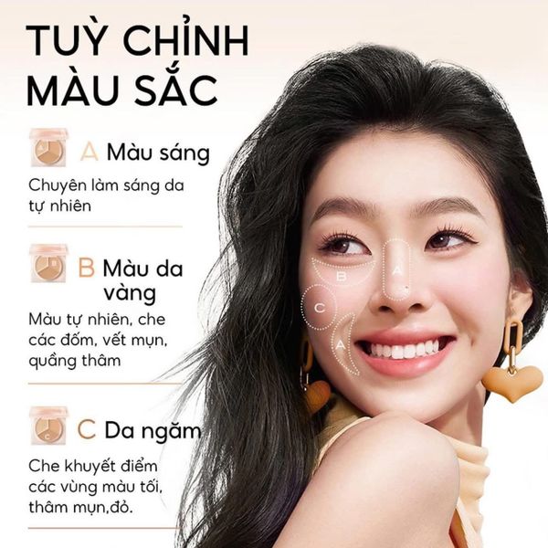 Bảng Che Khuyết Điểm Colorkey 3 Màu 3.9g Targeting Three-colour Concealer Palette