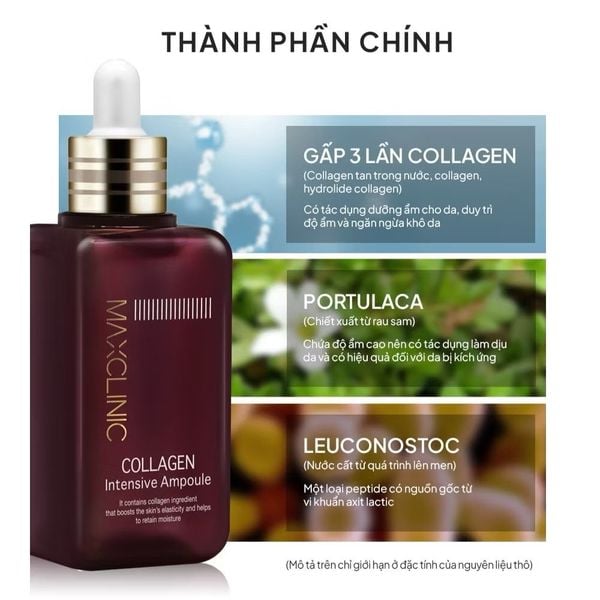 Tinh Chất Dưỡng ẩm, Chống Lão Hóa Maxclinic COLLAGEN Intensive Ampoule 100ml