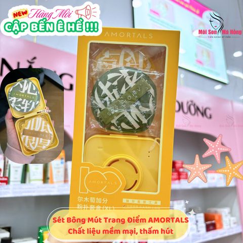 AMORTALS Set Mút Trang Điểm Size XL( 2 mút + Hộp)