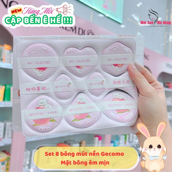 GECOMO Set 8 Miếng Mút Trang Điểm
