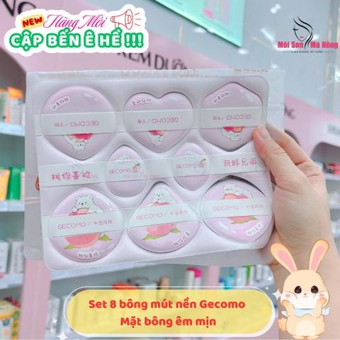 GECOMO Set 8 Miếng Mút Trang Điểm