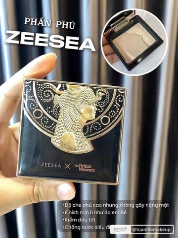 Phấn Nền Dạng Nén Kiềm Dầu, Chống Nước Zeesea Refreshing Silky Powder 8g