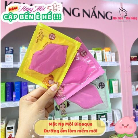Mặt nạ môi Bioaqua Collagen Lip Mask Hồng