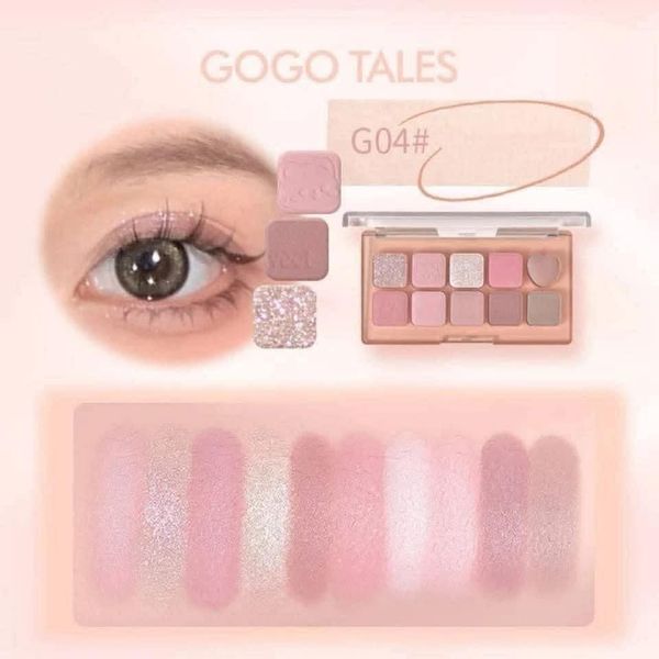 Bảng Phấn Mắt 10 Ô Gogo Tales Sweet Misty Eyeshadow Palette 12g G04 Đào Tuyết