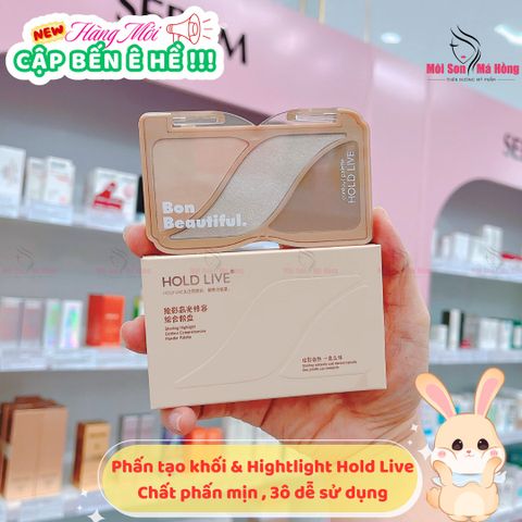 HOLD LIVE Bảng Tạo Khối Shading Highlight Contour Comprehensive Powder Palette #H02