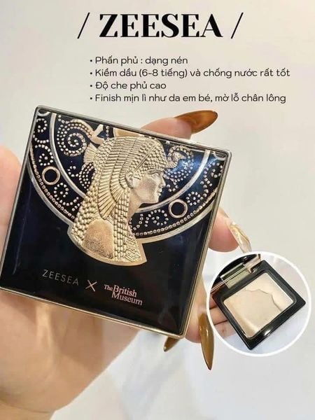 Phấn Nền Dạng Nén Kiềm Dầu, Chống Nước Zeesea Refreshing Silky Powder 8g