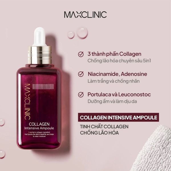 Tinh Chất Dưỡng ẩm, Chống Lão Hóa Maxclinic COLLAGEN Intensive Ampoule 100ml