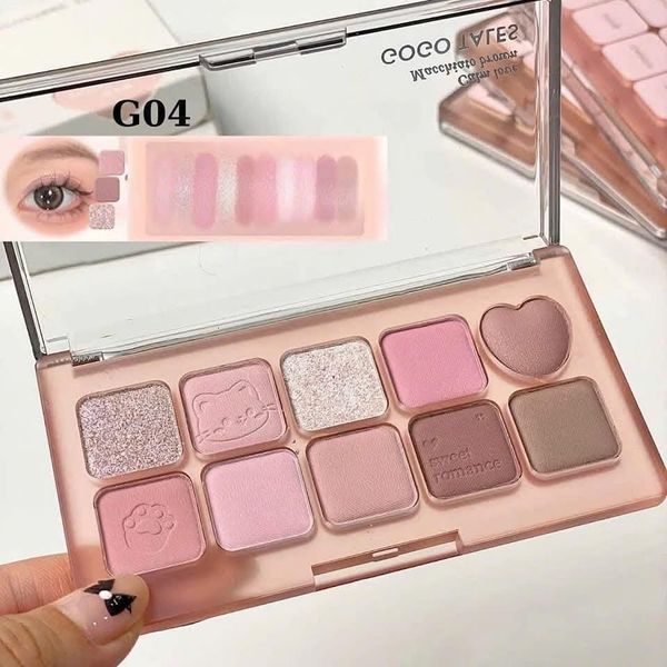 Bảng Phấn Mắt 10 Ô Gogo Tales Sweet Misty Eyeshadow Palette 12g G04 Đào Tuyết