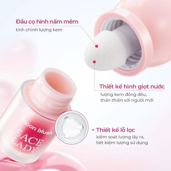 Má hồng dạng kem Sace Lady Moon Blush # 04 ROSEWOOD