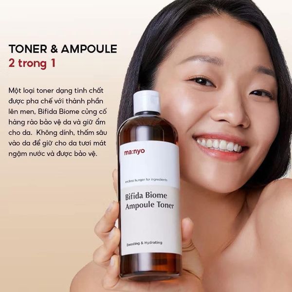 Nước Hoa Hồng Dưỡng ẩm, Phục hồi da Manyo Bifida Biome Ampoule Toner 210ml