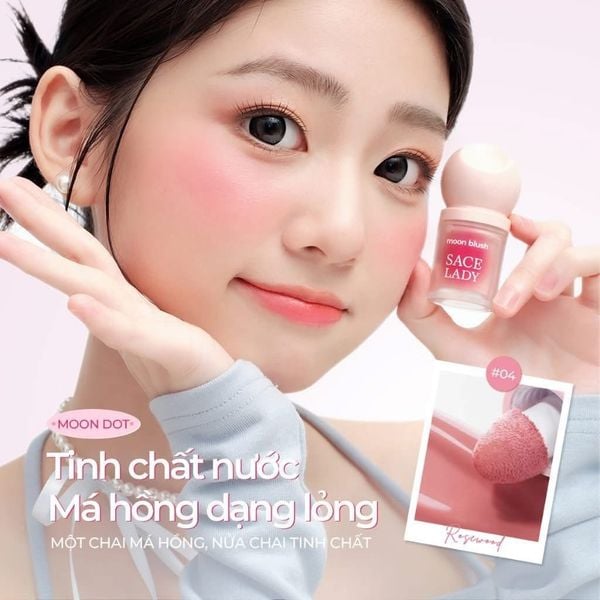 Má hồng dạng kem Sace Lady Moon Blush # 04 ROSEWOOD