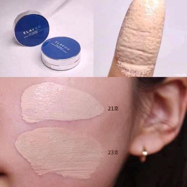 Phấn Nước che phủ cao Klavuu Blue Pearlsation High Coverage Marine Collagen Aqua Cushion 12gr