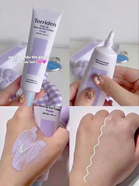Kem Chống Nắng Torriden Nâng Tông Da 60ml DIVE-IN Tone Up Sun Cream Purple SPF 50+ PA++++