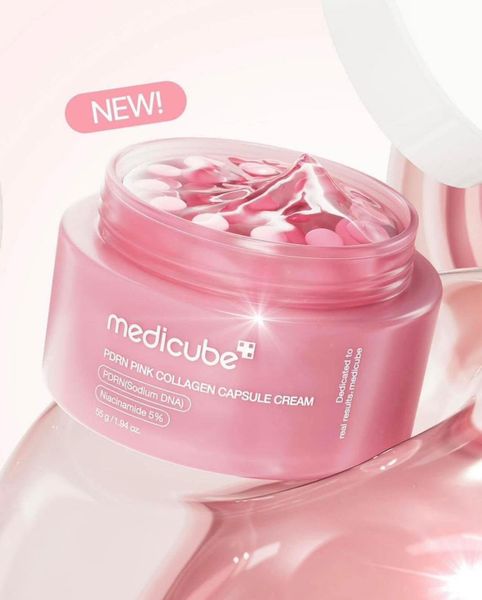 Kem dưỡng viên nang căng bóng da Medicube PDRN Pink Collagen Capsule Cream 55ml