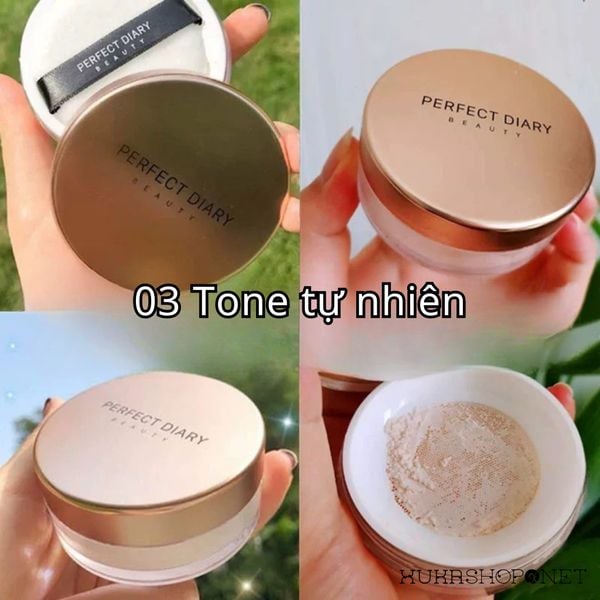 (CÔNG TY) Phấn Phủ Perfect Diary Kiềm Dầu, Ngăn Thấm Nước  7g Weightless Soft Velvet Blurring Loose Powder