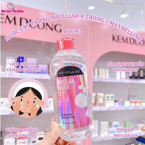 Nước Tẩy Trang Maybelline Micellar Water Không Cồn 400ml