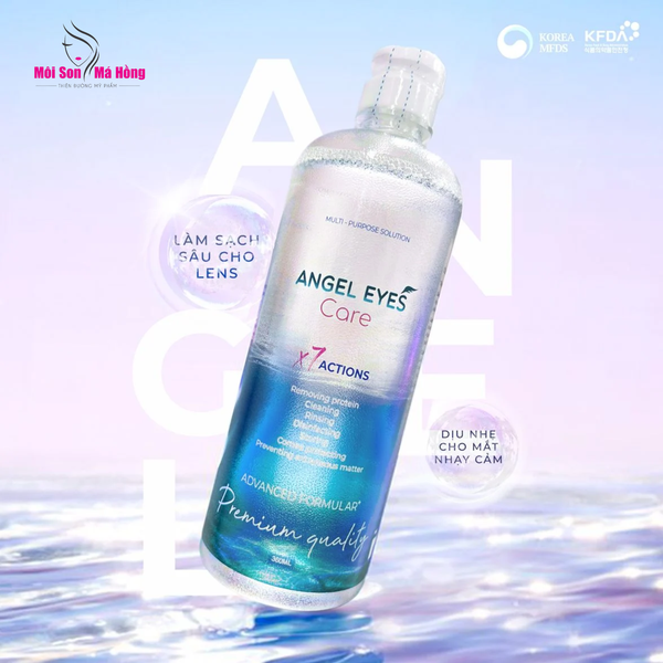 Nước ngâm lens Angel Eyes Care cao cấp dùng được cho mắt nhạy cảm 160ml