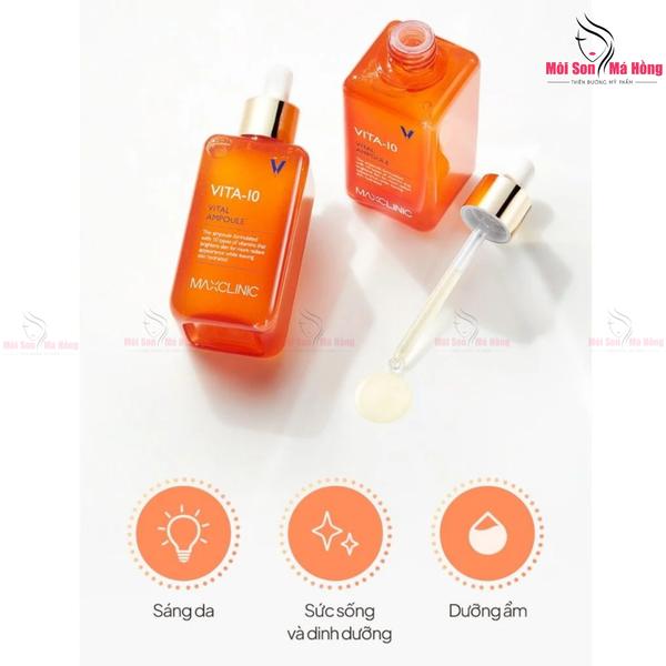 Tinh Chất Dưỡng Sáng Mờ Thâm Maxclinic VITA 10 Vital Ampoule 100ml