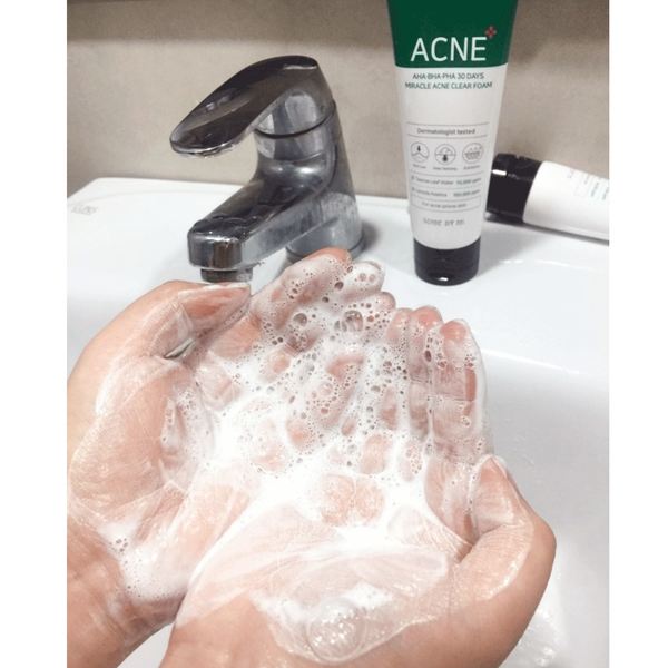 Sữa Rửa Mặt Some By Mi Làm Sạch Sâu Cho Da Dầu Mụn 100ml 30 Days Miracle Acne Clear Foam 100ml