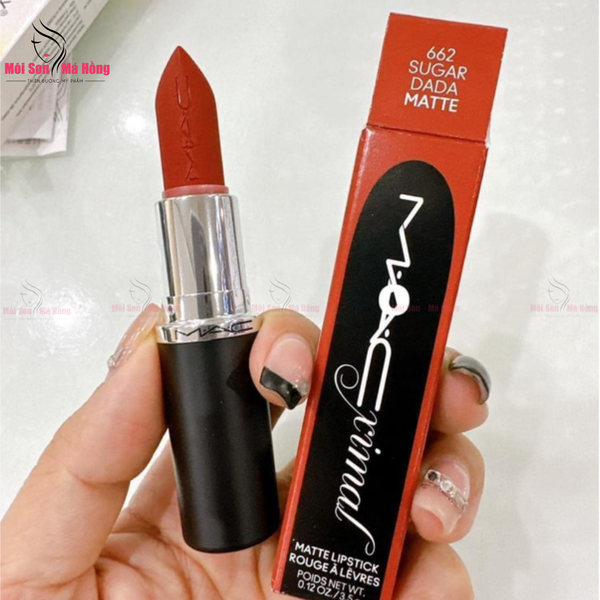 Son Lì Mac Macximal Silky Matte Lipstick #662 Sugar Dada Đỏ Cam Gạch