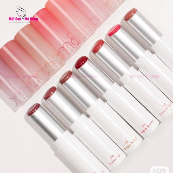 Son Dưỡng Dạng Thỏi Có Màu Thuần Chay Dưỡng Ẩm Mềm Môi Romand Glasting Melting Balm 3.5g
