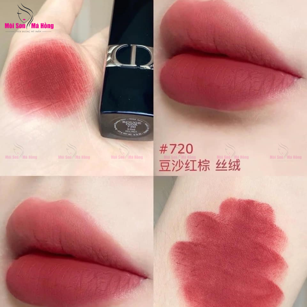 Son Dior Velvet 720 Icóne – Màu Đỏ Hồng Đất Full size 3.5G