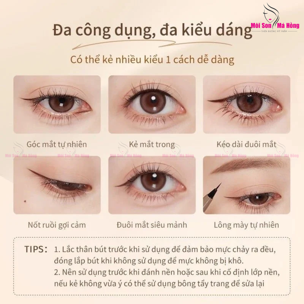 Bút Kẻ Mắt Nước Siêu Mảnh, Lâu Trôi, Chống Thấm Nước Judydoll Slim Liquid Eyeliner 0.4g