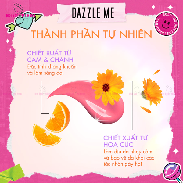 DAZZLE ME Kem Má Hồng Chống Thấm Nước Và Mồ Hôi Ửng Hồng Tự Nhiên 2.5G