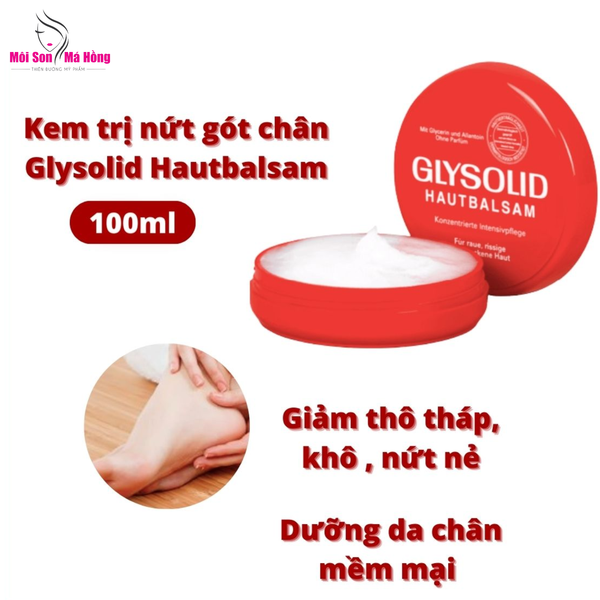 Kem nẻ Glysolid Hautbalsam chống da khô nứt nẻ, 100ml - Hàng nội địa Đức