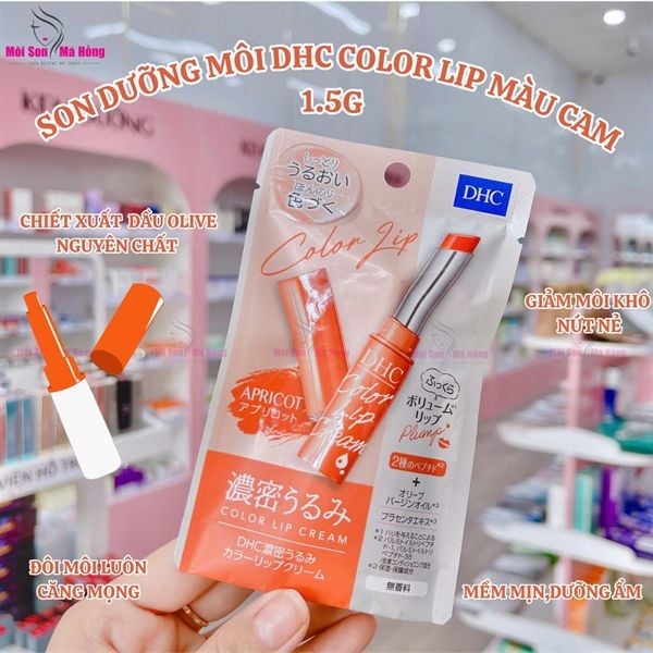 Son dưỡng có màu DHC Color Lip Cream Apricot - Màu Cam Đào