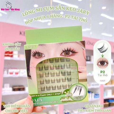 Lông Mi Cụm Có Sẵn Keo Jary P2 Tai Thỏ