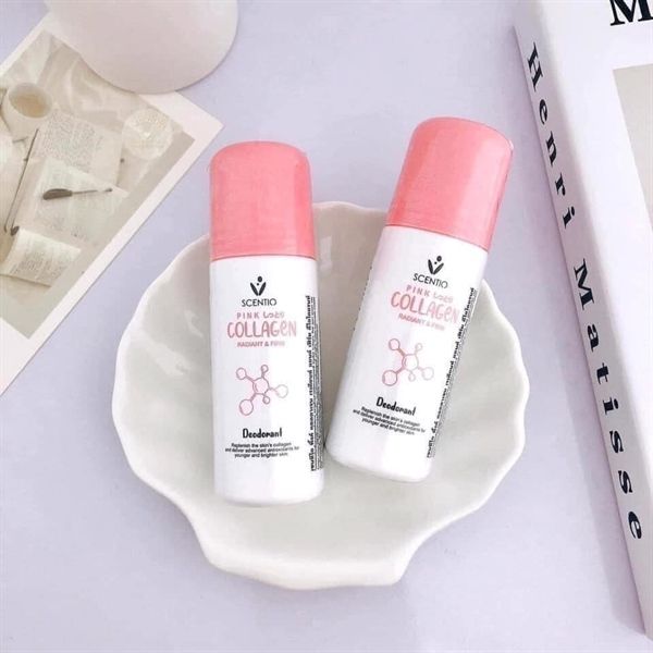 Lăn khử mùi và khô thoáng vùng da dưới cánh tay Scentio Pink Collagen 50ml