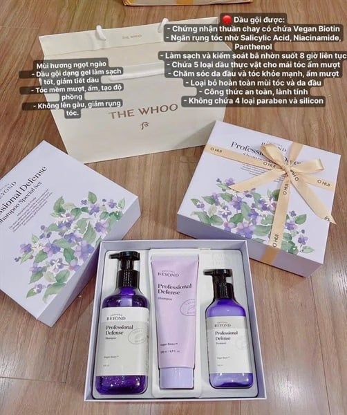 Combo Dầu Gội Kem Xả Tóc Beyond Professional Defense Shampoo Special Set