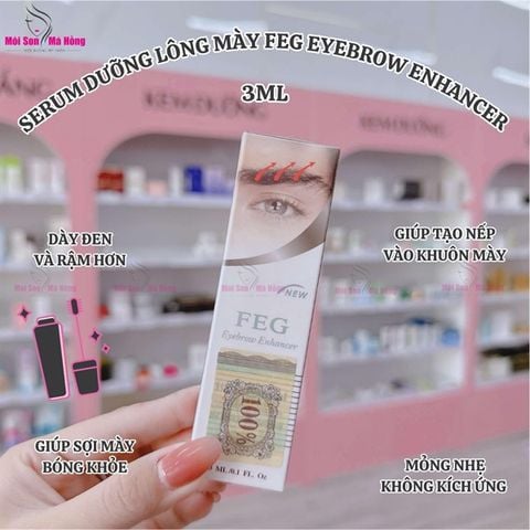 Dưỡng lông mày và mi feg eyebrow enhancer 3ml Mỹ #giúp lông mày đen dài, dày & RẬm