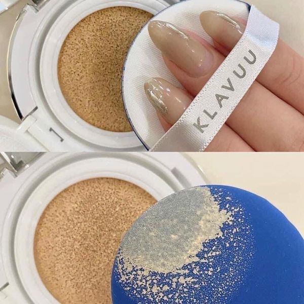 Phấn Nước che phủ cao Klavuu Blue Pearlsation High Coverage Marine Collagen Aqua Cushion 12gr