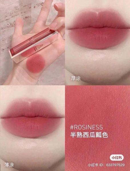 Son Thỏi 3CE Mịn Lì Rosiness - Màu Hồng Phấn 4g Blur Matte Lipstick