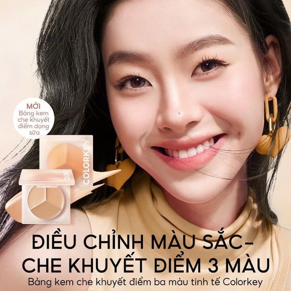 Bảng Che Khuyết Điểm Colorkey 3 Màu 3.9g Targeting Three-colour Concealer Palette