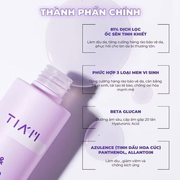 Tinh Chất Ốc Sên Làm Dịu Và Phục Hồi Dành Cho Da Dầu Mụn, Nhạy Cảm TIA'M Snail & Azulene Water Essence (180ml)