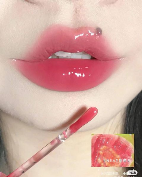 Son Bóng 3CE Drop Glow Gel - Neat - Màu ổi đỏ ngọt