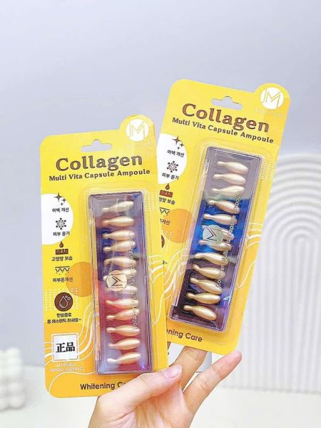 Vỉ Collagen Tươi Đẹp da Ammud Multi Vita Ampoule Hàn Quốc 12 viên