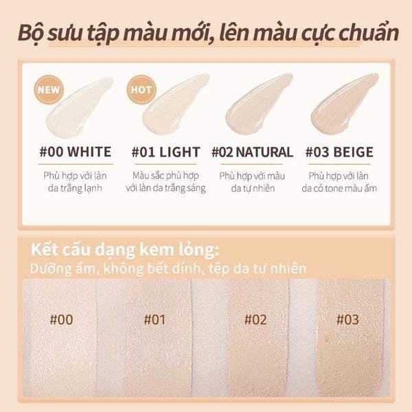 Kem Che Khuyết Điểm Judydoll Dạng Lỏng  3.2g Traceless Cloud-Touch Concealer