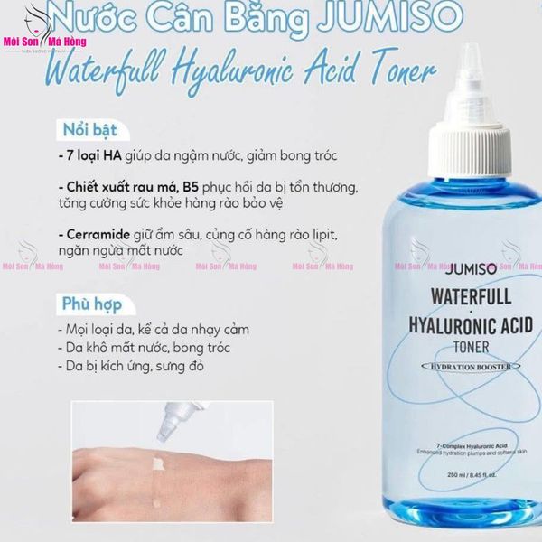Nước Hoa Hồng Dưỡng Ẩm Da Jumiso Waterfull Hyaluronic Acid Toner 250ml
