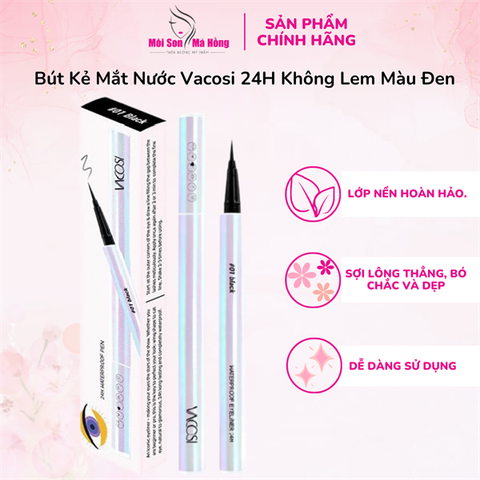 Bút Kẻ Mắt Nước Vacosi 24H Không Lem Màu Đen